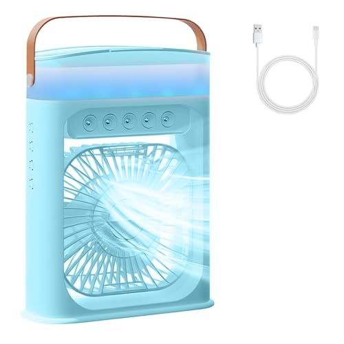 Portable Air Conditioner, 4-in-1 Air Cooler Quiet Mini Air Conditioner Desk Fan