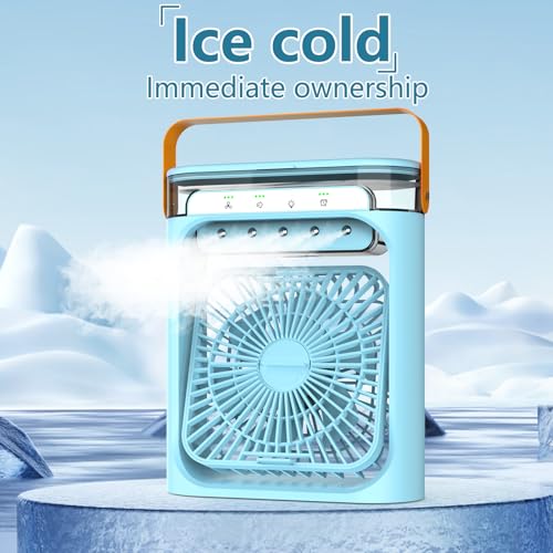 Portable Air Conditioner, 4-in-1 Air Cooler Quiet Mini Air Conditioner Desk Fan