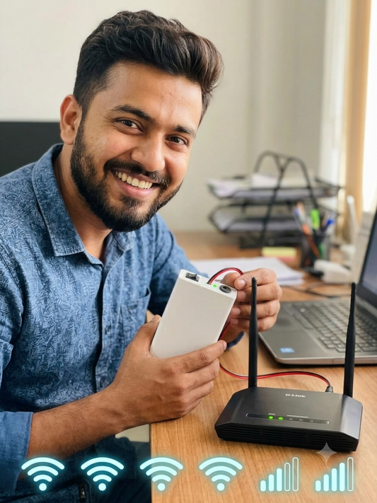 WiFi Router Power Bank (12V) – 6 Cell Backup | 6-7 Hours Guaranteed Backup During Load Shedding