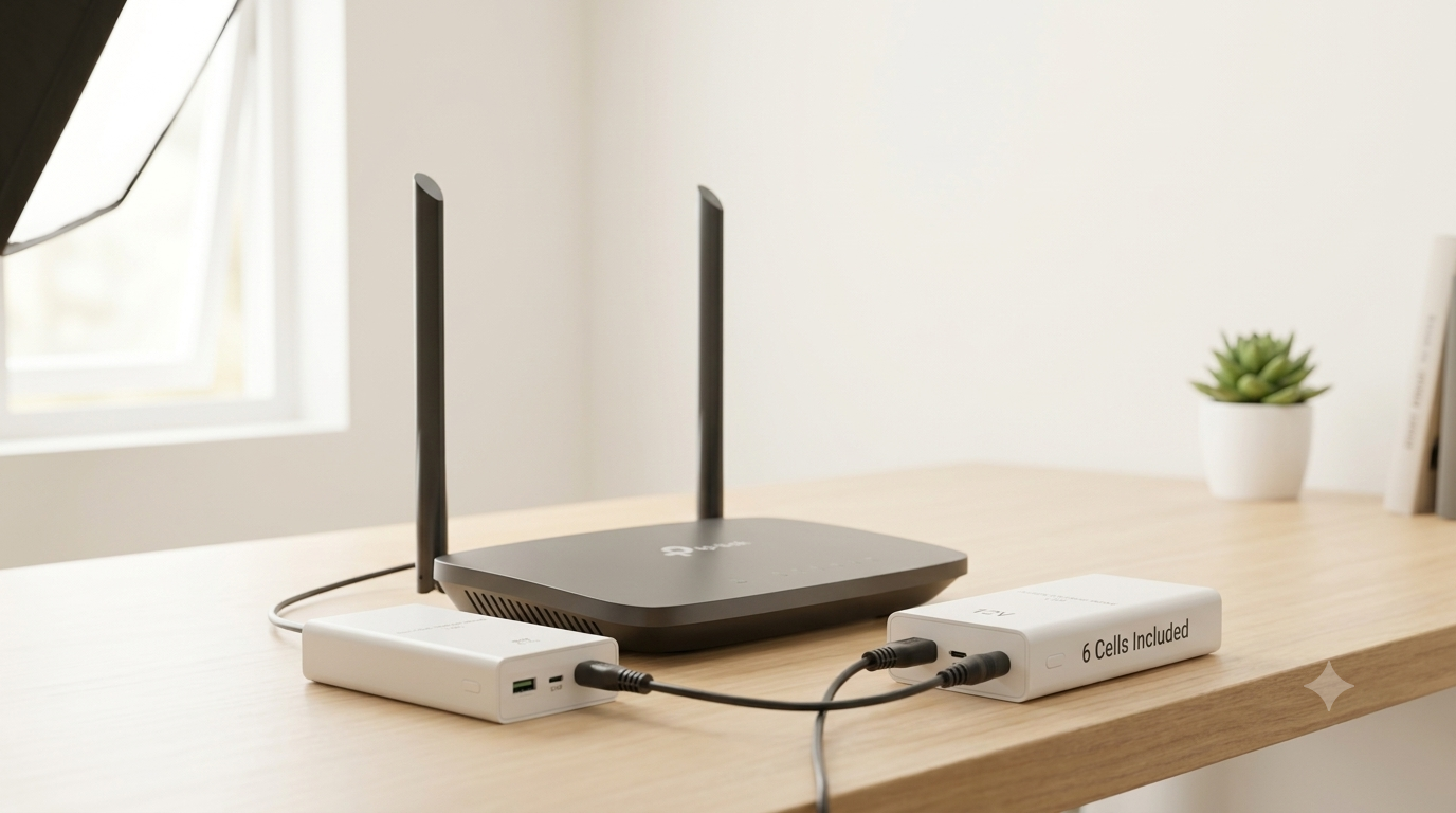 WiFi Router Power Bank (12V) – 6 Cell Backup | 6-7 Hours Guaranteed Backup During Load Shedding