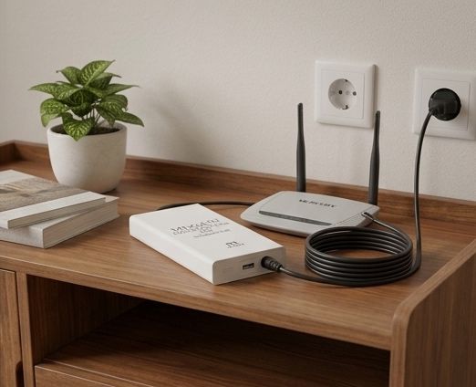 20000mAh WiFi Router UPS – Portable Mini Power Backup for Router & Modem | Uninterrupted Internet During Load Shedding