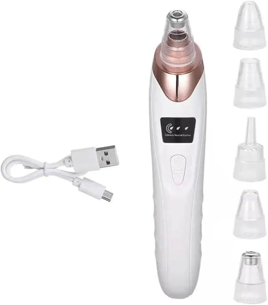 5-in-1 Rechargeable Blackhead Remover –  Vacuum Suction Pore Cleaner & Acne Extractor